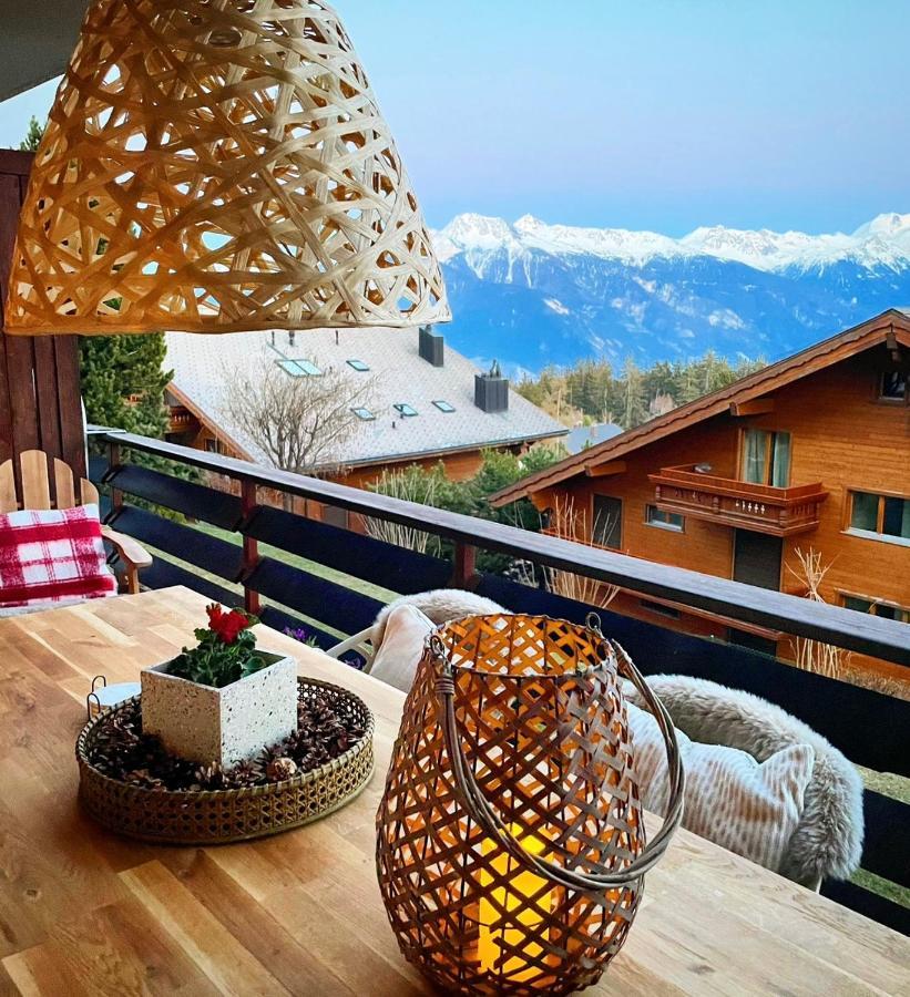 Window On Crans Montana, Appartement Avec Vue Sur Les Alpes Esterno foto