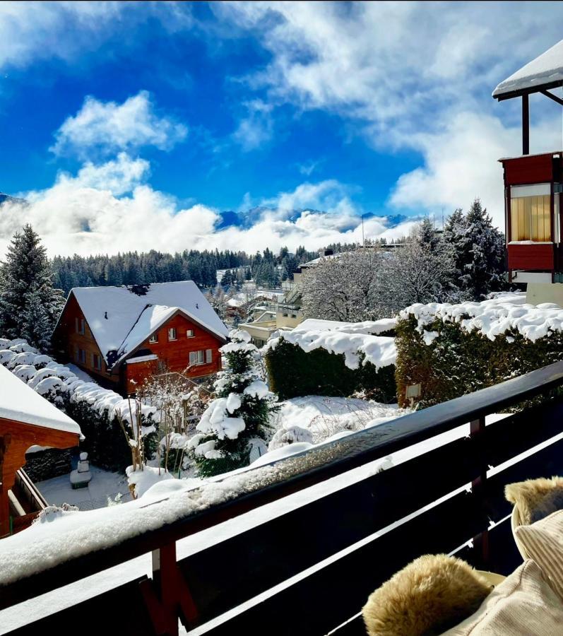 Window On Crans Montana, Appartement Avec Vue Sur Les Alpes Esterno foto