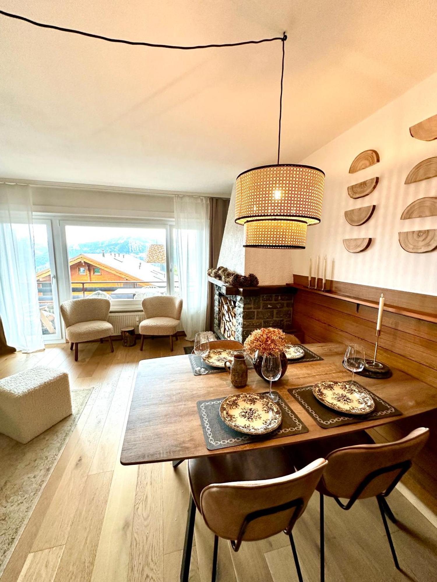 Window On Crans Montana, Appartement Avec Vue Sur Les Alpes Esterno foto